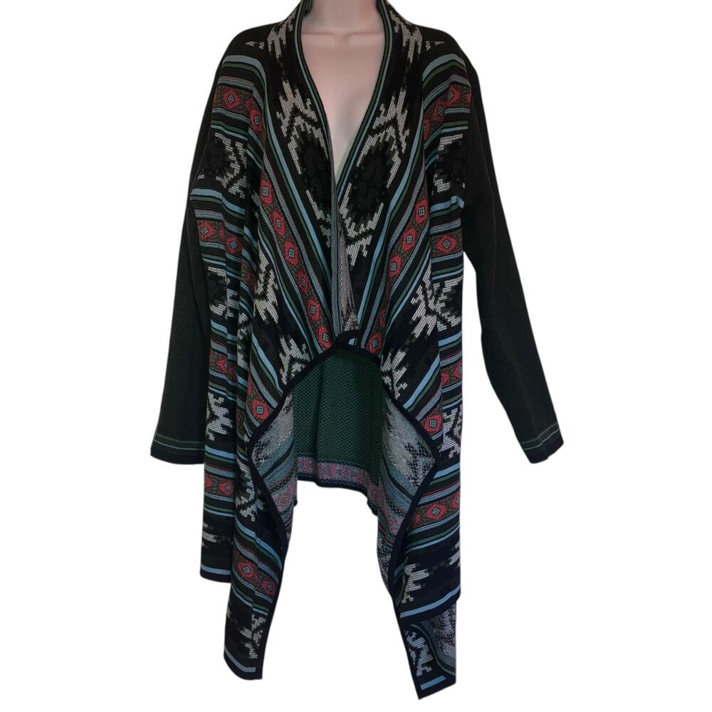 Icelandic Design Multicolor Aztec Longsleeve Long… - image 2